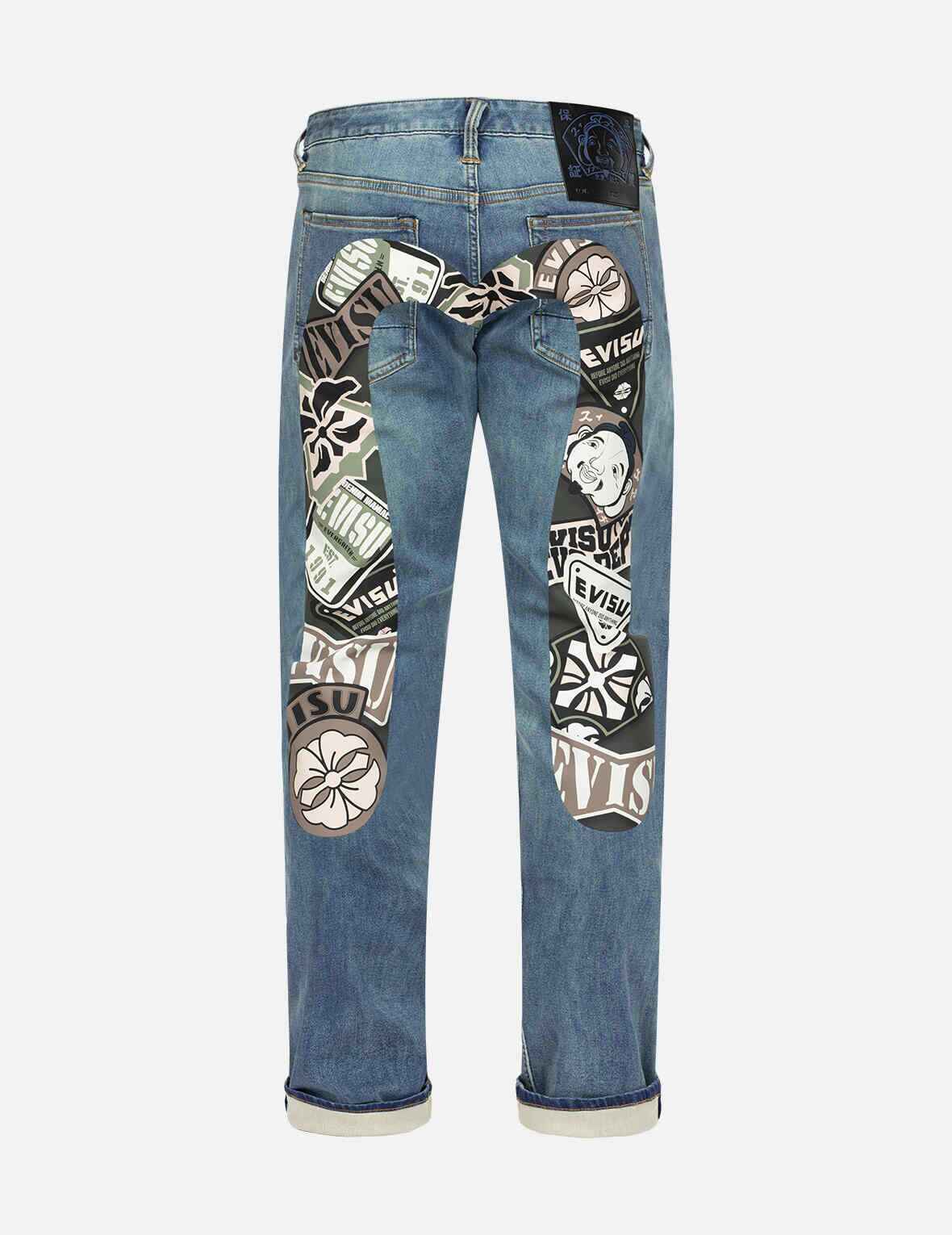 Multi-logo Daicock Print Carrot Fit Denim Jeans (1) Multi-logo Daicock Print Carrot Fit Denim Jeans (1)